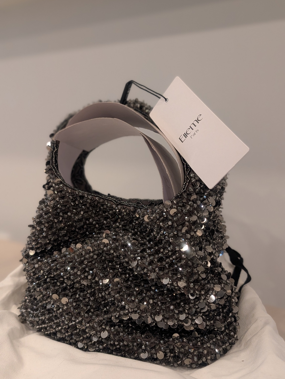 BNWT Elleme Mochi Beads Bag – Grey (Hand-Beaded, Sold Out)Product Overview: